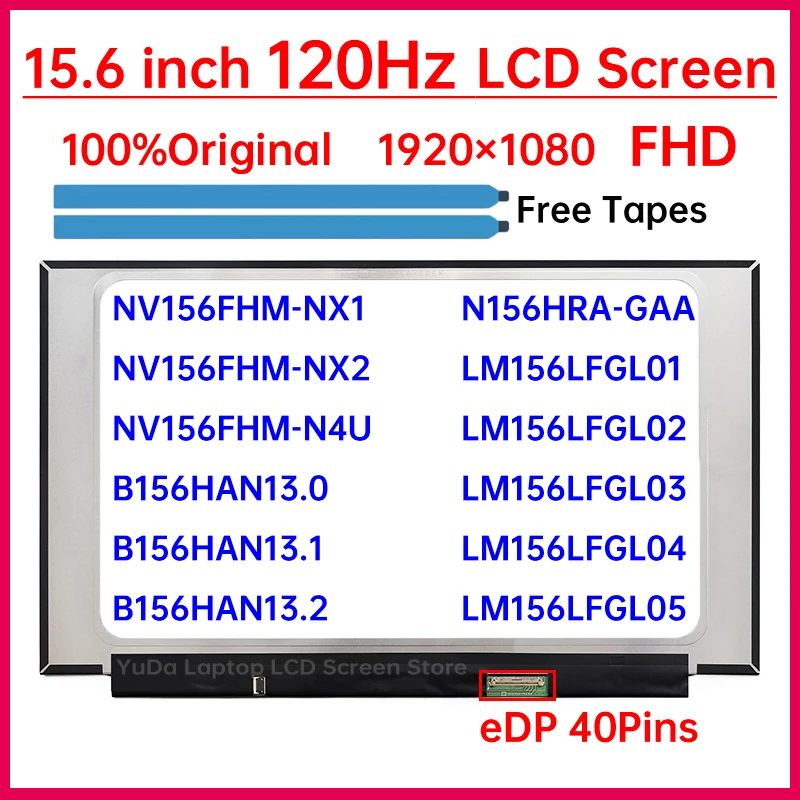 N156HRA GAA FIT NV156FHM N4U NX1 B156HAN13.0 LM156LFGL03 Matrix Panneau D'écran