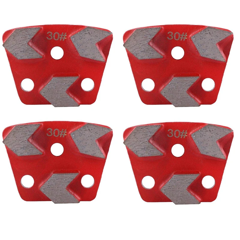 

4X 30 Grit Metal Bond Scraper Trapezoid Diamond Floor Grinding Pad Disc For Removing Adhesives Spots Joints