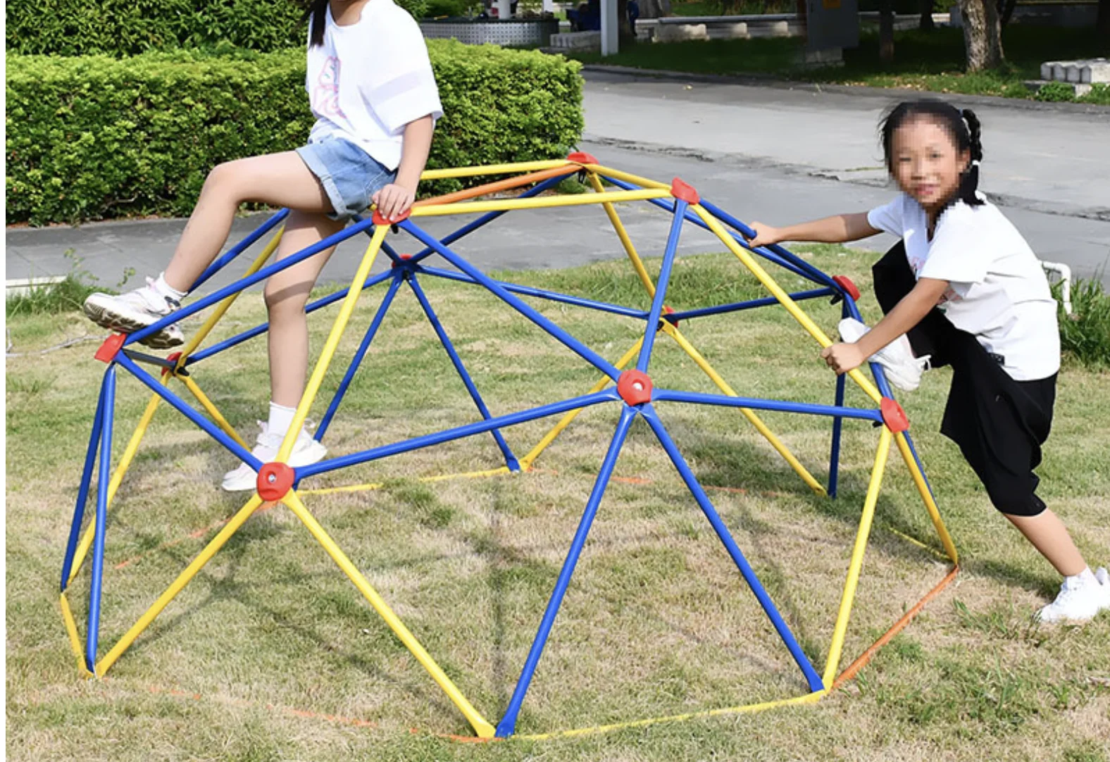 Plastic Geodesic Dome Commercial Playground Climber