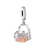 Fit Original Pan Charms Bracelet 925 Sterling Silver Mother Daughter Son My Children My World Bead For Making Berloqe DIY 2