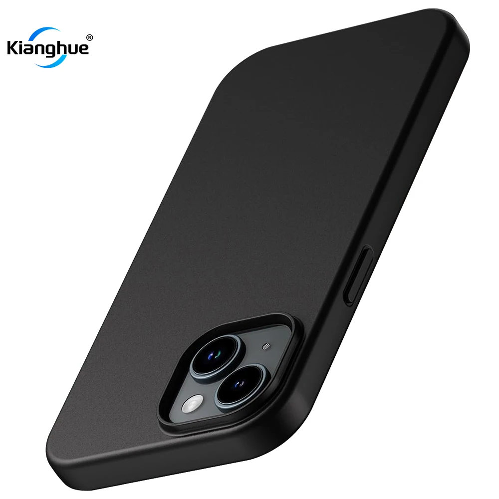 iPhone Case Silicone Soft Matte Luxury Case For iPhone 15 14 Plus 13 12 Mini 11 Pro XS Max X XR SE 2 3 7 8 Plus Ultra Thin Solid Black Cover