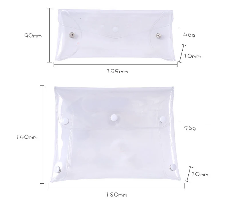 투명 PVC 문구 정리함 펜꽂이, 귀여운 필통, 사무용품 책상 액세서리, 학교로 돌아가기