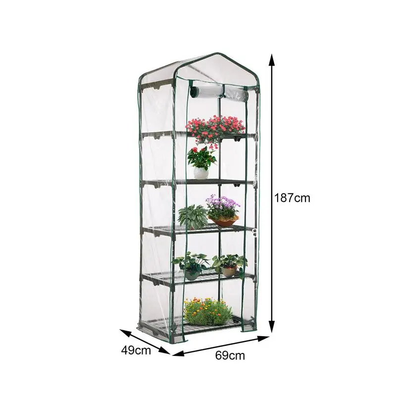 Greenhouse Cover Transparent Rainproof 4-layer PVC Cover Mini Greenhouse Replacement Cover for garden home images - 6