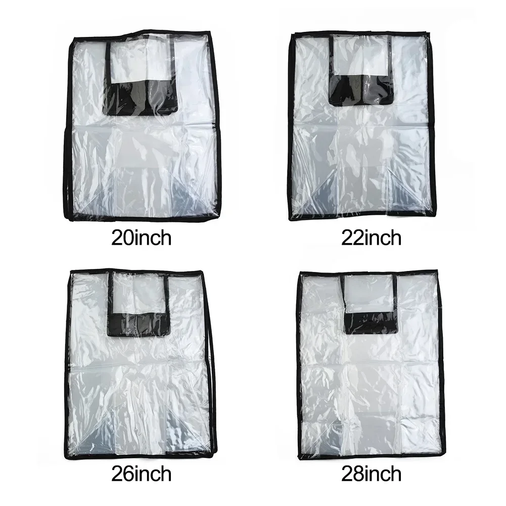 Protector Luggage Cover Luggage PVC Suitcase Transparent+black Travel Freeze-proofing 1pcs Baggage Cover