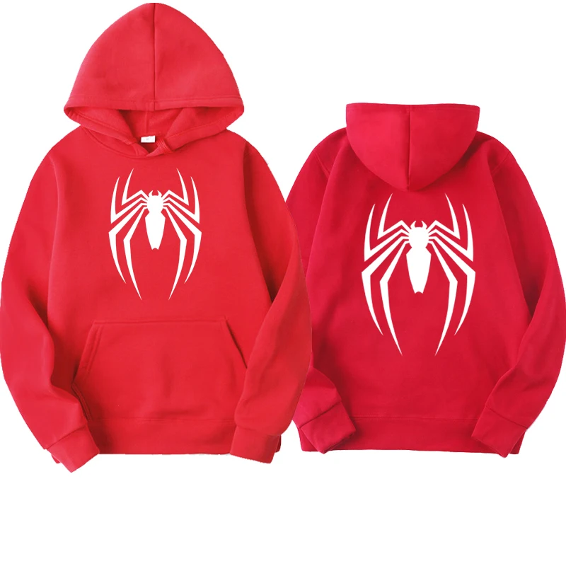 thumbnail image 1 of Sudadera con capucha de spiderman para hombre, ropa de calle con estampado de araña, informal, divertida y holgada, 2024, 1 of 1