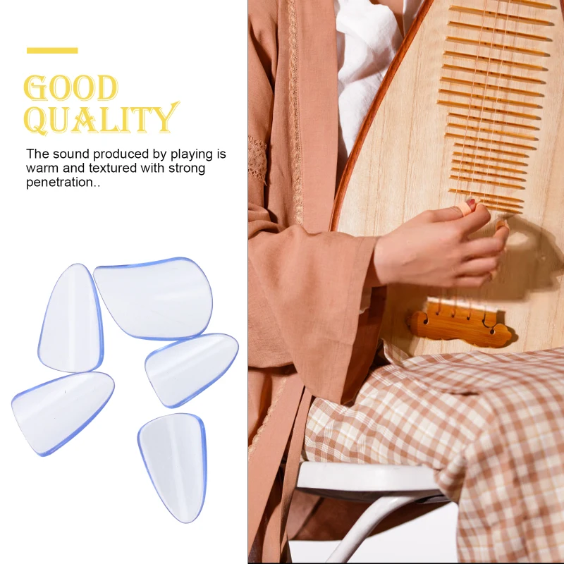 Description Picture 3 of itemGuzheng Thumb Pick Guzheng Nail Plastic Pipa Fake Nails Nails Nails Nail Cover Banjo Ukulele Tape Guzheng Guitar Lute Finger