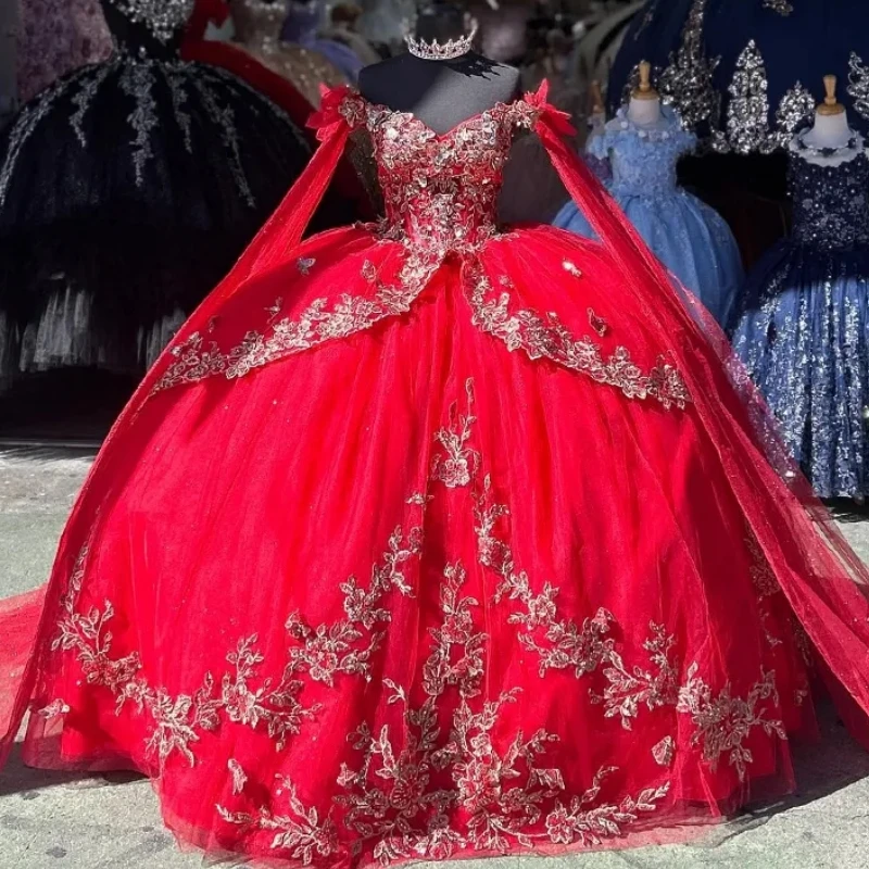 

Реальные фотографии Красного 16 Quinceanera платье Proms Цветочная аппликация кружева принцесса особая посадка милое 15 лет фотоплатье