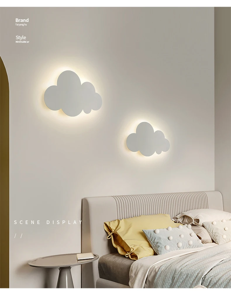 Modern Creative Cloud Wall Lamp Minimalist for Bedside Bedroom Corridor Staircase Hallway Lustre Home Indoor Lighting Art Decor wall lamps for bedroom