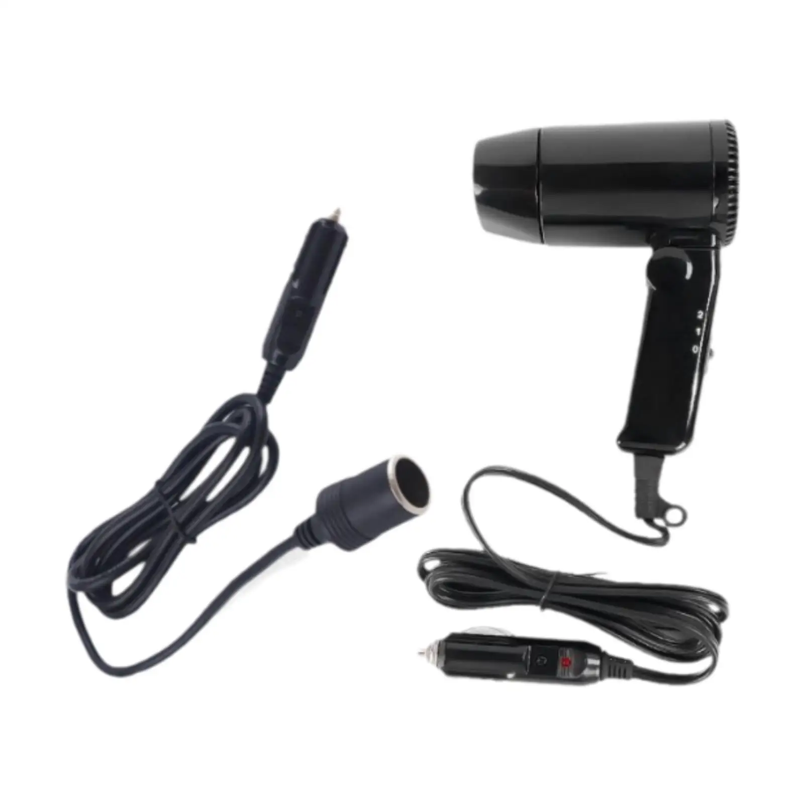 Mini Car Hair Dryer Travel Blow Dryer 12V Professional Practical Hair Small Blow for RV Gym Auto Hotel