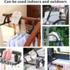 Foldable Stainless Steel & Plastic Wall-Mounted Radiator Drying Rack with Detachable Sock Clips,Space-Saving Clothes Dryer Rack 2