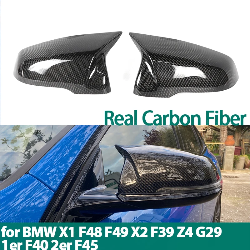 

Real Carbon Fiber Rearview Mirror Cap Wing Side Mirror Cover Fit For BMW F44 F40 Z4 G29 X1 F48 F49 X2 F39 Toyota Supra 2019-2023