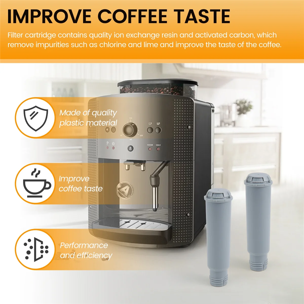Coffee Machine Water Filter Cartridges for Melitta/Krups Claris F088 F088 01/Siemens TCZ60003/AEG/Neff/Bosch TCZ6003#A66K