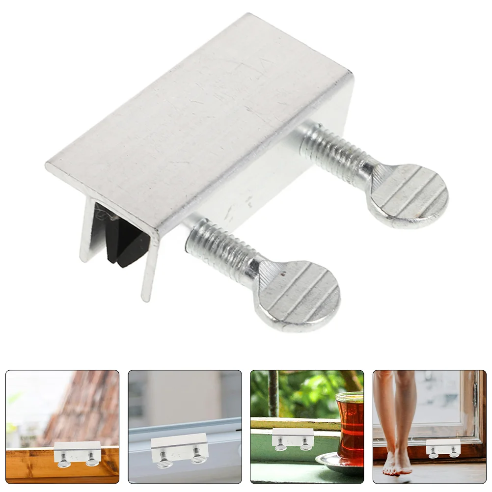 2 Pcs Window Safety Latch Locks for Vertical Windows Protective Clamps Security Aluminum Alloy Fitting