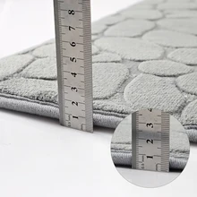  Cobblestone Doormat Memory Foam Embossed Bath Mat Absorbent Bathroom Rug Non-slip Bathtub Side Carpet Shower Room Area Rug tape 