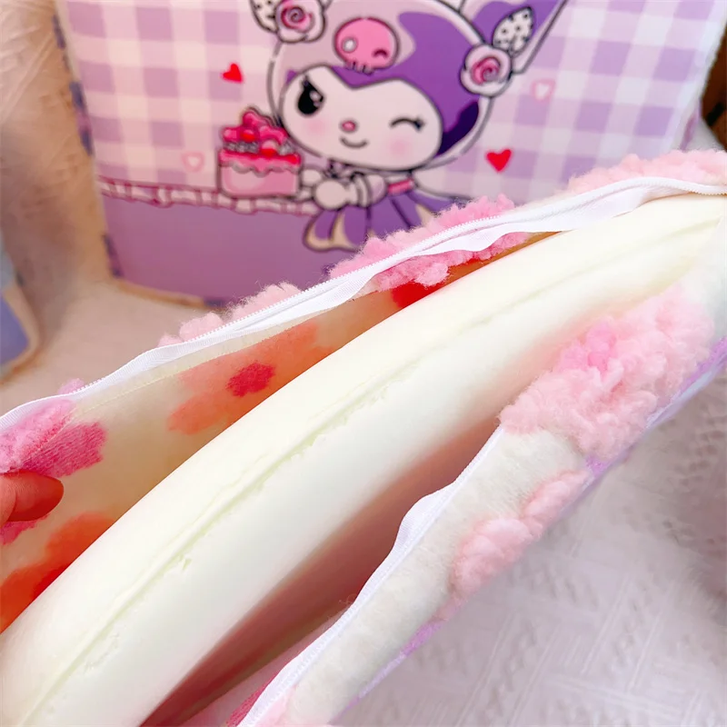 thumbnail image 5 of Cojín de asiento cuadrado de espuma viscoelástica Kuromi My Melody Cinnamoroll, cojín para sentarse, silla de estilo japonés, cojín grueso lavable, 5 of 5