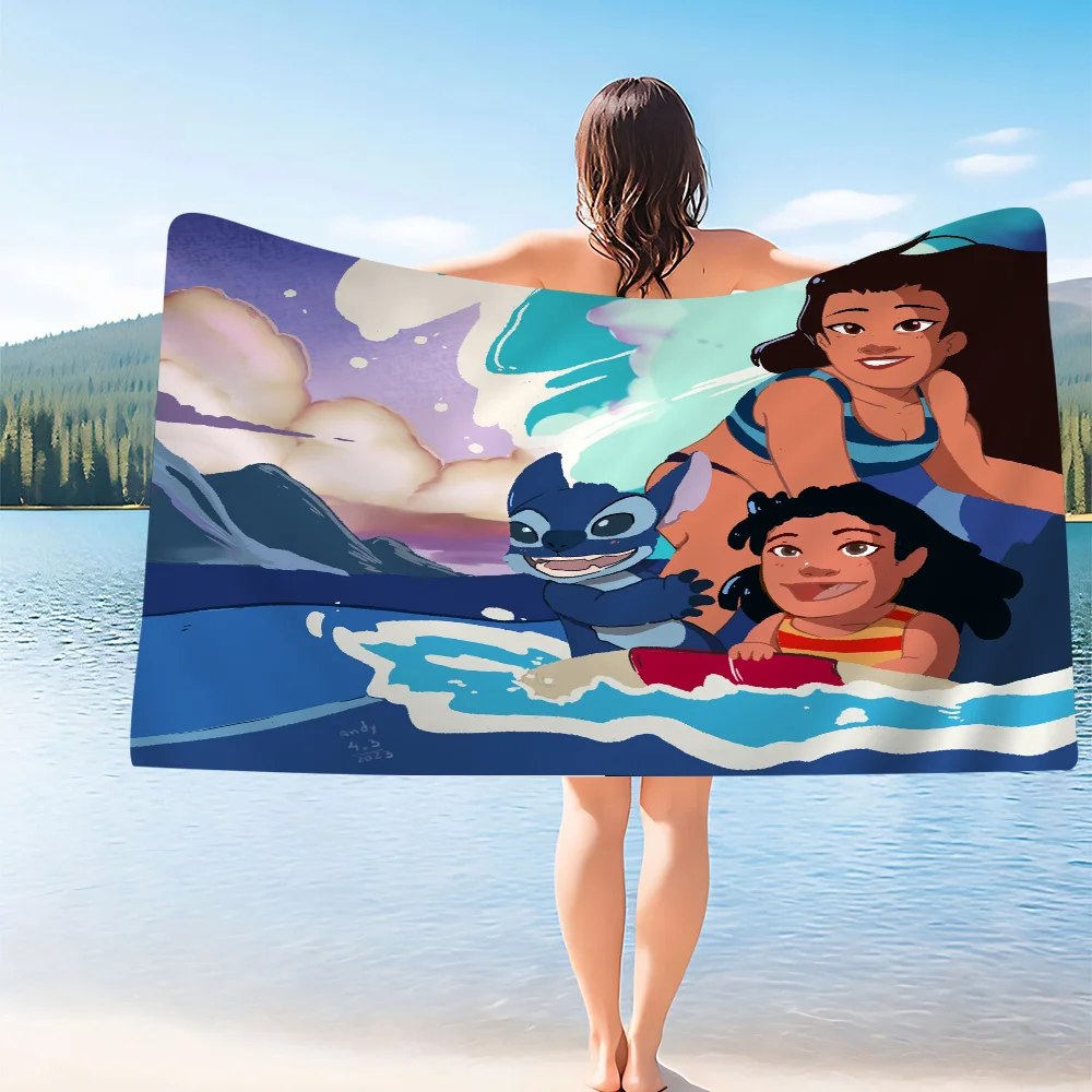 Disey Stitch Big Microfiber Beach Towels Quick Dry Towel Sand Beach Towels Pool Towel for Travel Swim Pool Yoga 6