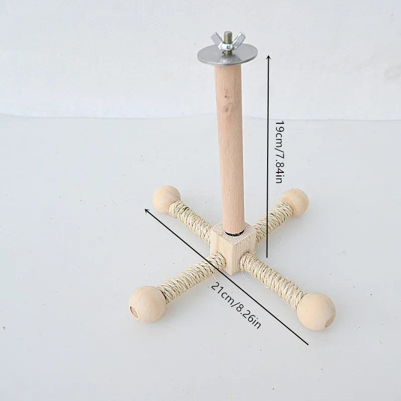 Parrot Bird Toy Cage with Bearing Rotating Stand Sisal Stand Stick Rotating Amusement and Educational Supplies parrot toy bird toy