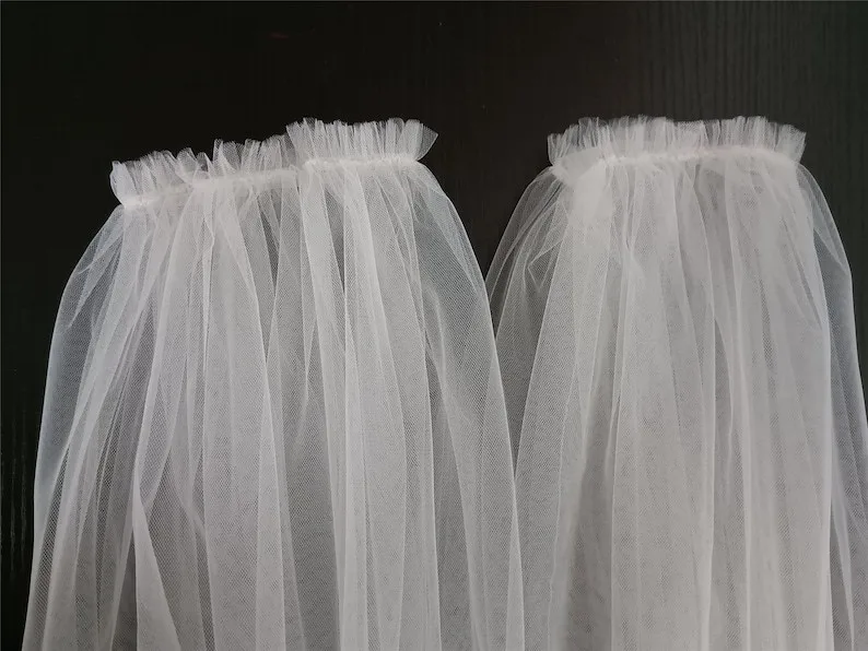 Wedding Sleeves Gloves Lace Applique Removable Tulle Puffy Long