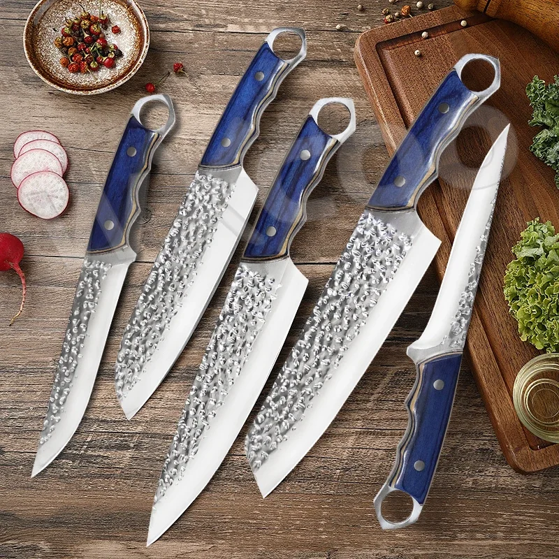 Stainless Steel Butcher Knife Forged Chef Chopping Boning Knife Meat Vegetables Fish Cutting Knives Cleaver BBQ