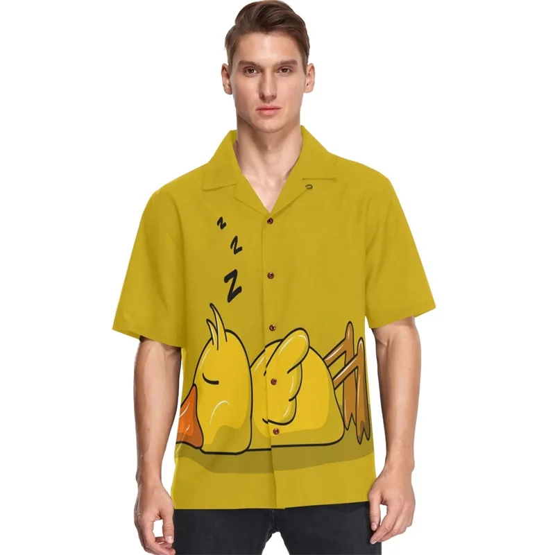 thumbnail image 1 of Camisas hawaianas para hombre, de manga corta, con estampado 3D de animales, camisa de playa Aloha, camisas informales de verano de gran tamaño con botones, 1 of 5