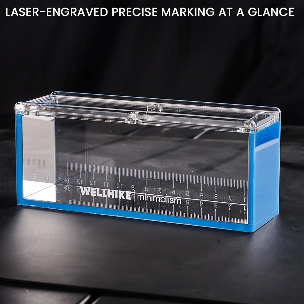 Fish Observation Device with Lid Scale Transparent Fish Watching Box Wear Resist Mini Fish Viewing Container for Outdoor Indoor