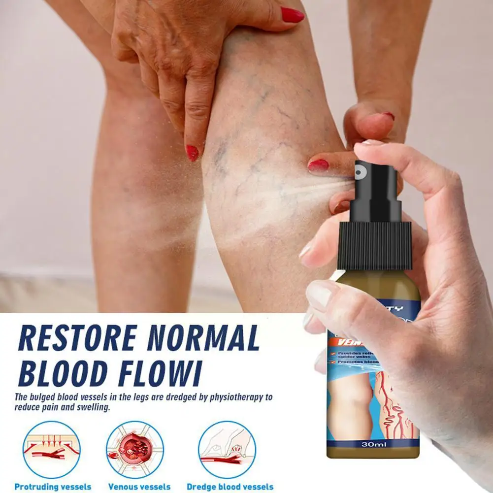 

Спрей от варикозного расширения вен, 30 мл, лечение и разглаживание сосудов, лечение покраснений ног и тела, травяной крем для сосудов S Y1I0