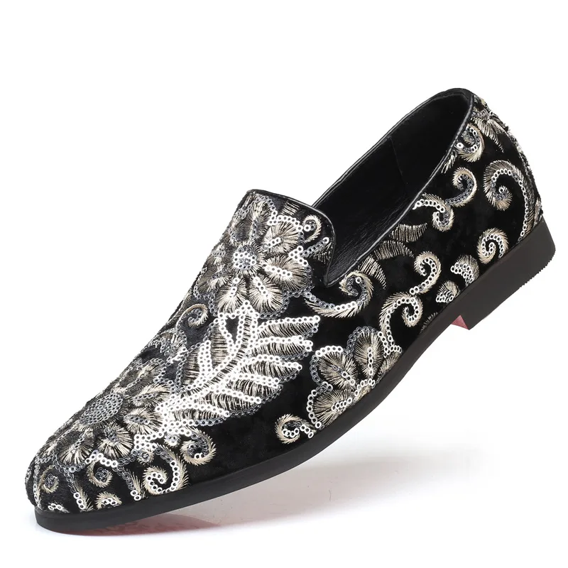 Designer Men's Dress Shoes Luxury Embroidery Men Loafers Italian Brand  Wedding Shoes Fashion Party Shoes for Men Oxford Shoe New - AliExpress 322