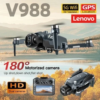 Nuovo drone Lenovo V988 5G, quadricottero telecomandato per fotografia aerea professionale 4K HD con doppia fotocamera, 3000m