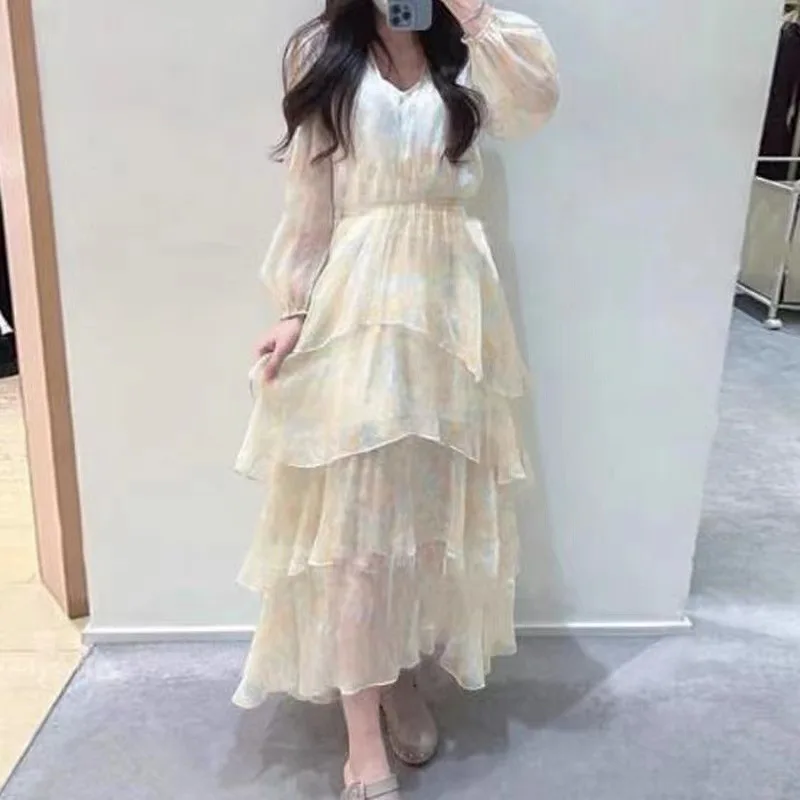 2022-women's-new-v-neck-dress-short-sleeve-cascading-ruffles-casual-elegant-party-maxi-dress-women