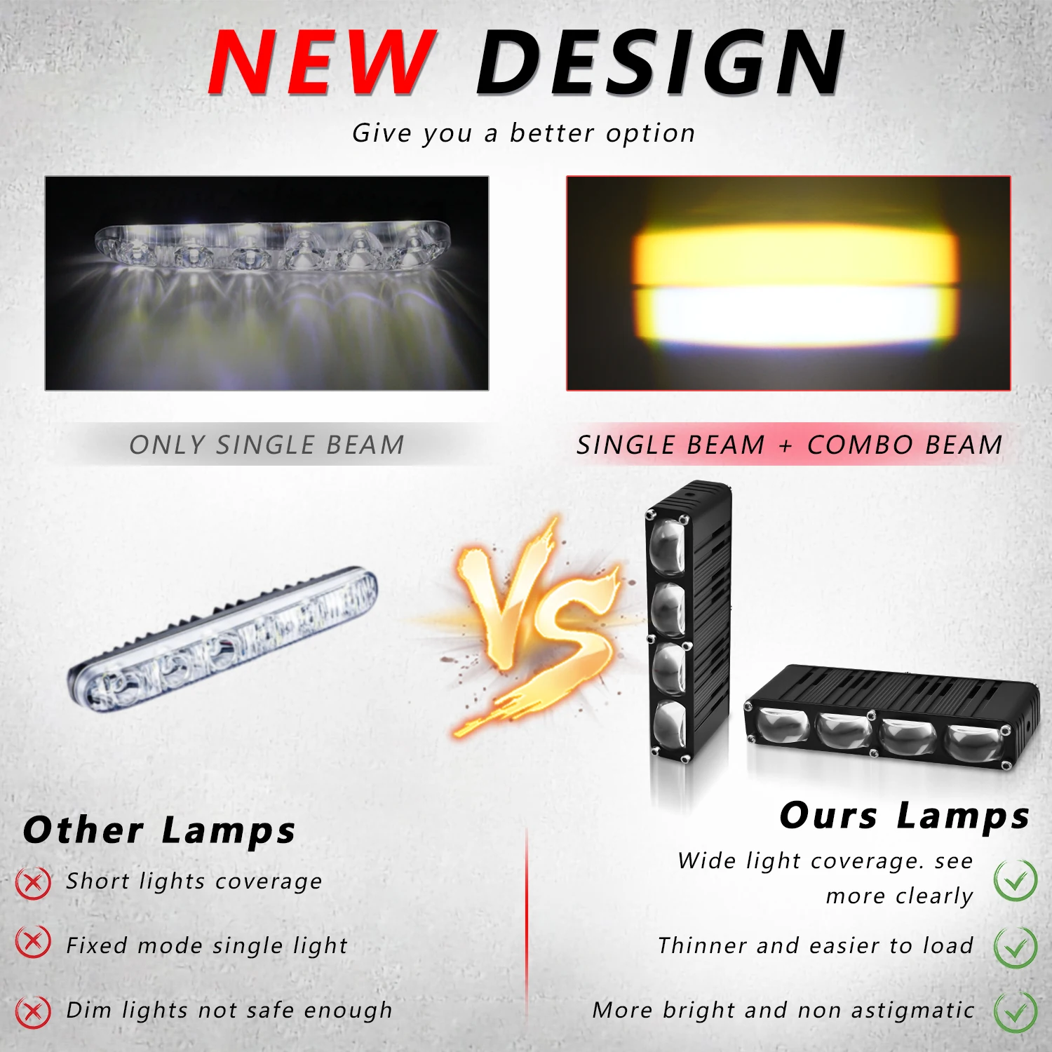 4/5inch Auto Work Light Explorer Motorcycle LED Bar Spot Flood Fog Super Bright
