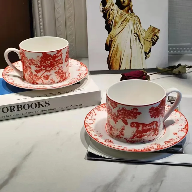 Tasse en porcelaine d'os, lot de 6, tasse de petit-déjeuner classique en  porcelaine d'os, tasse à café de style européen, tasses à café, tasses  florales, tasse à thé, tasses à café, grandes