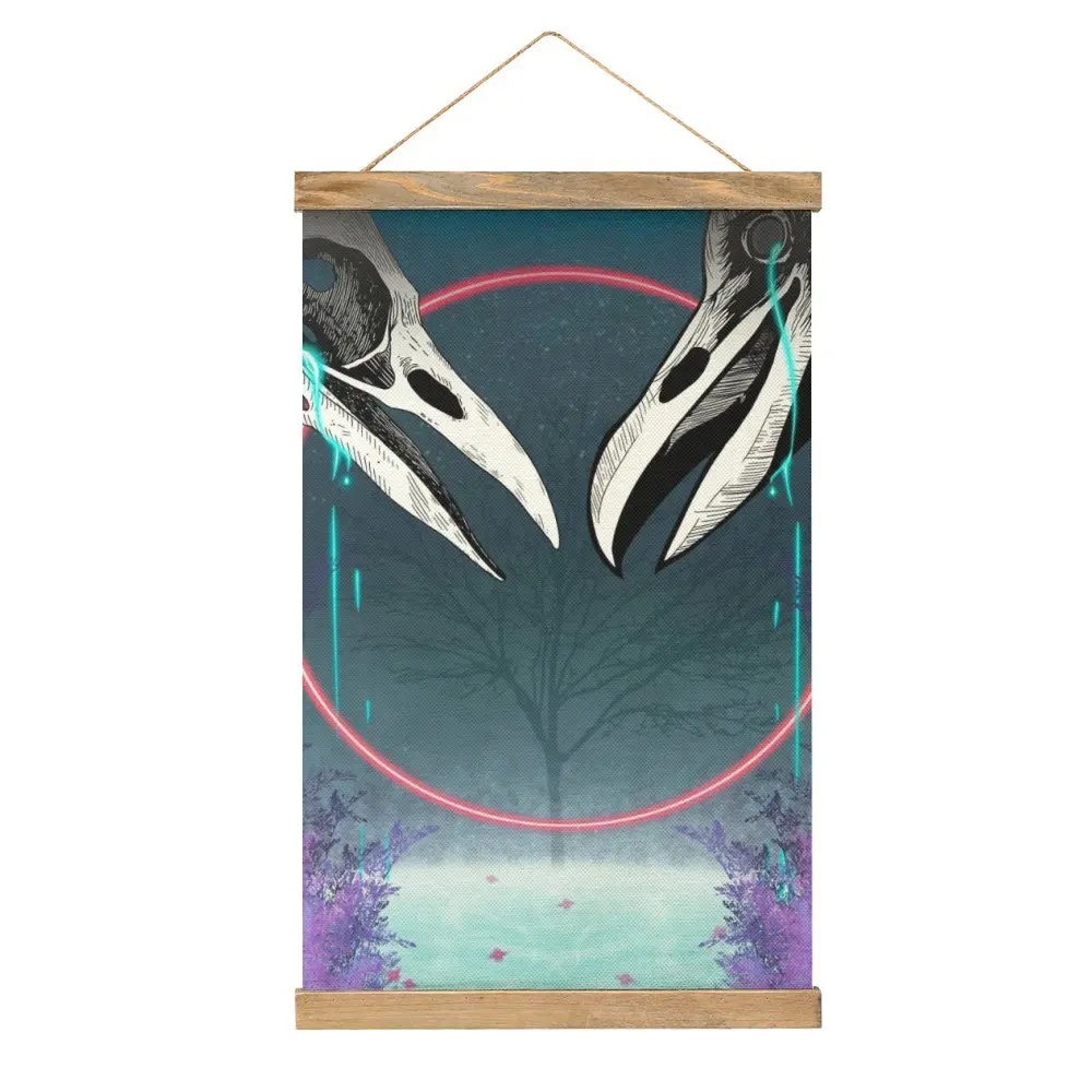 Top Quality Synthwave Raven Skull Demon Slayer 5 Canvas Hanging Picture Picture Hanging Funny Bar Immagini Di Appendere In Stile Dipinto