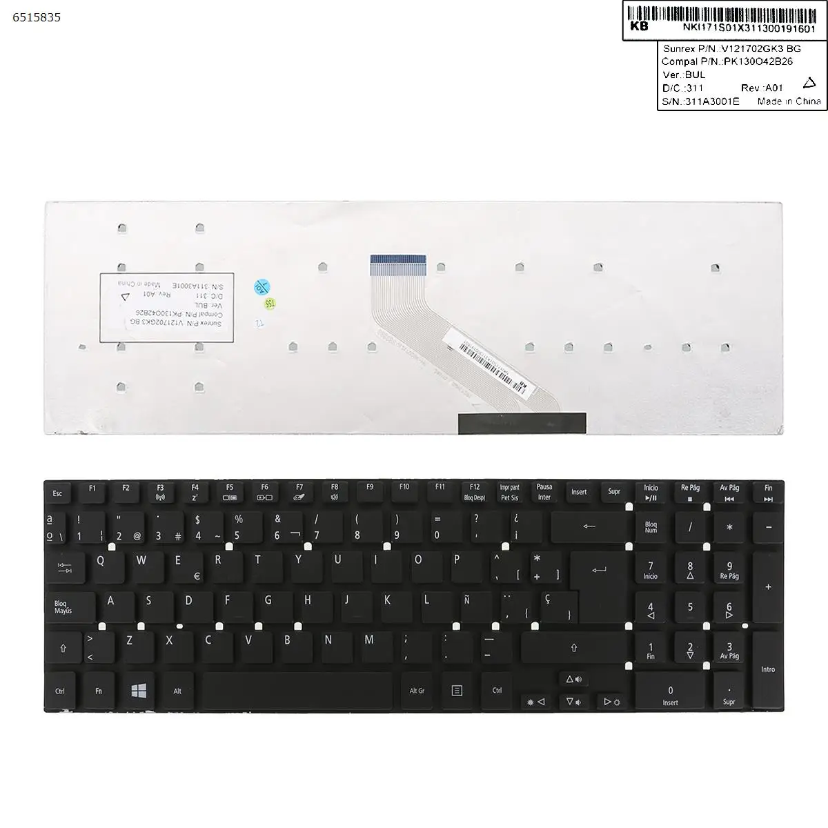 Bàn Phím Laptop Acer 5830 E5-551 V3-571 E5-531 E5-572 ES1-531 E5-571