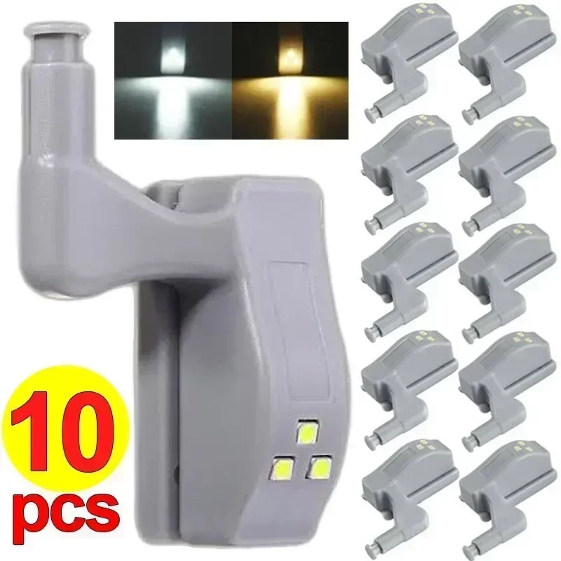 10/1 Pz Universale Led Cerniera Interna Lampada Sotto Armadio Luce Sensore Armadio Luce Per Armadio Cucina Camera Da Letto Armadio Lampade Notturne