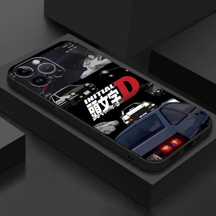 Anime Initial D Matte Black Soft Phone Case