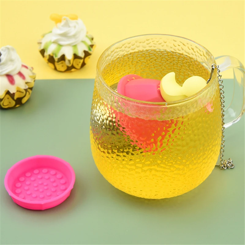 Tea Infuser Silicone Stainless Steel Tea Ball Leaf Strainer Brewing Device Herbal Spice Filter Sieve Kitchen Accessories
