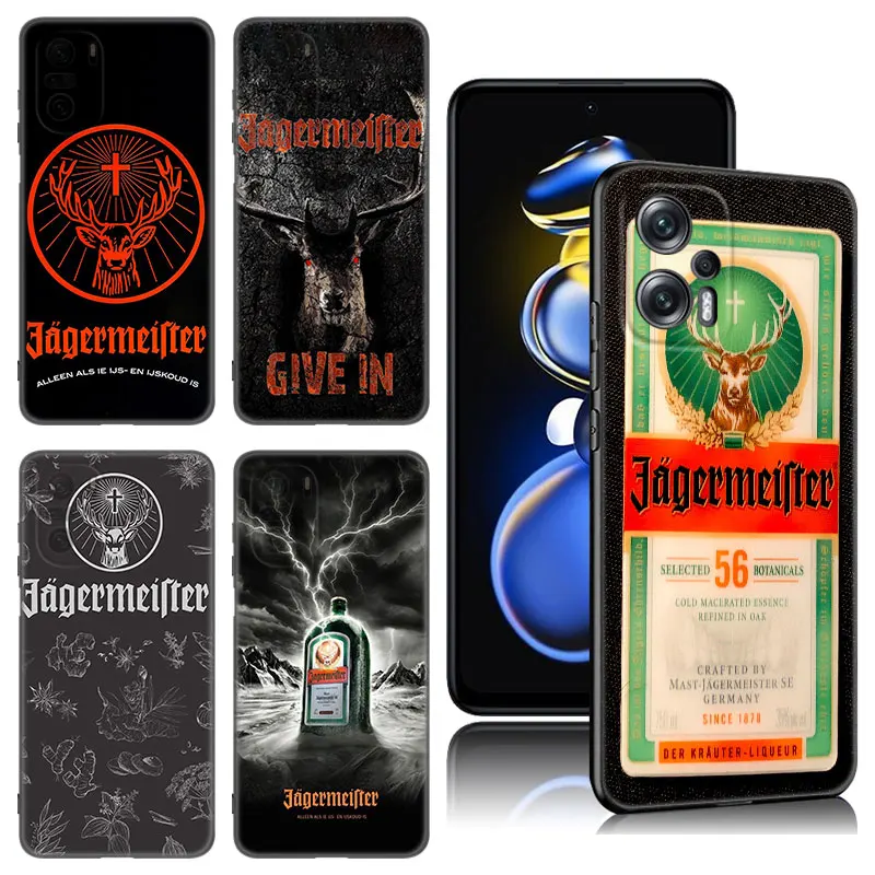 Custodia Per Telefono Con Logo Jagermeister Per Xiaomi Poco X3 X4 Nfc F5 M2 M3 M4 M6 X5 Pro F3 F4 Gt 5G C31 C55 M5S Cover In Silicone Nero