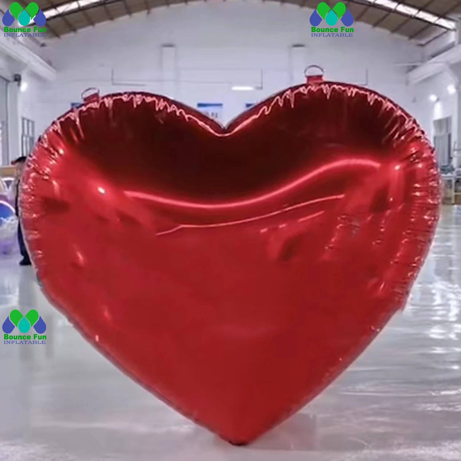 Valentine's Day Decoration Inflatable Heart Mirror Reflective Large Heart Balloon  For Party Nightclub Wedding Events