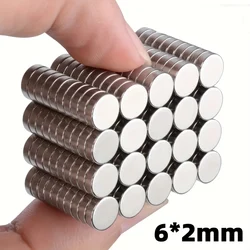 Tiny Neodymium Disc Magnets - Strong Rare Earth Magnets for DIY, Crafts, and Projects (20pcs 6x2mm)