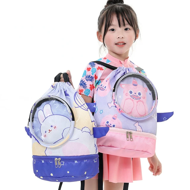 Sac de natation pour enfants, sac de séparation sèche, sac de rangement  étanche, sac à dos de plage de piscine de dessin animé portable, garçons et  filles - AliExpress