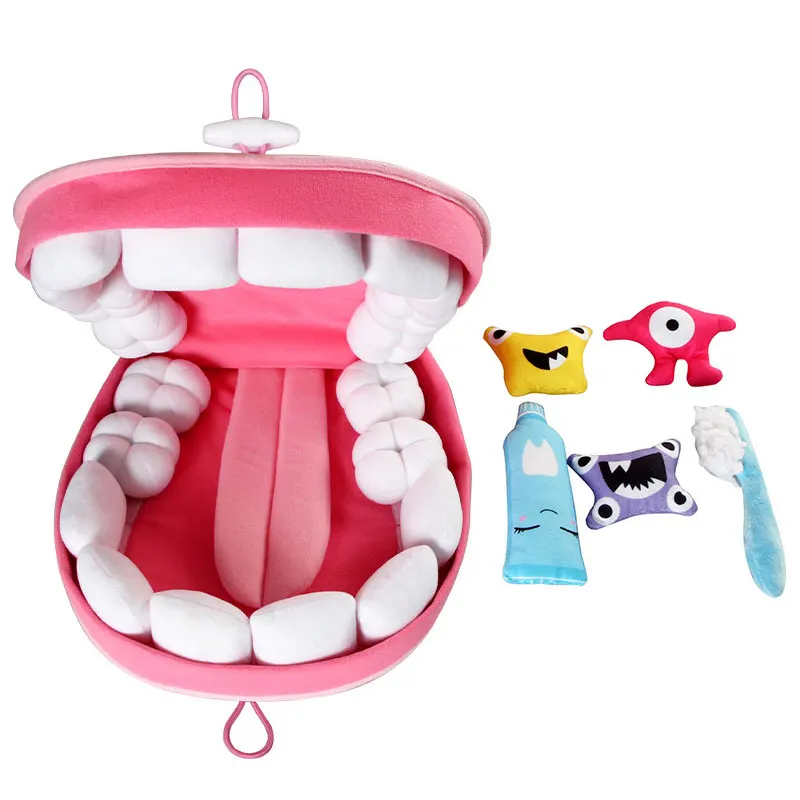 Ensemble de bactéries en peluche pour enfant, jouet Montessori pour  apprendre à se brosser les dents, enseignement de la santé dentaire, jeu  cognitif, cadeau - AliExpress