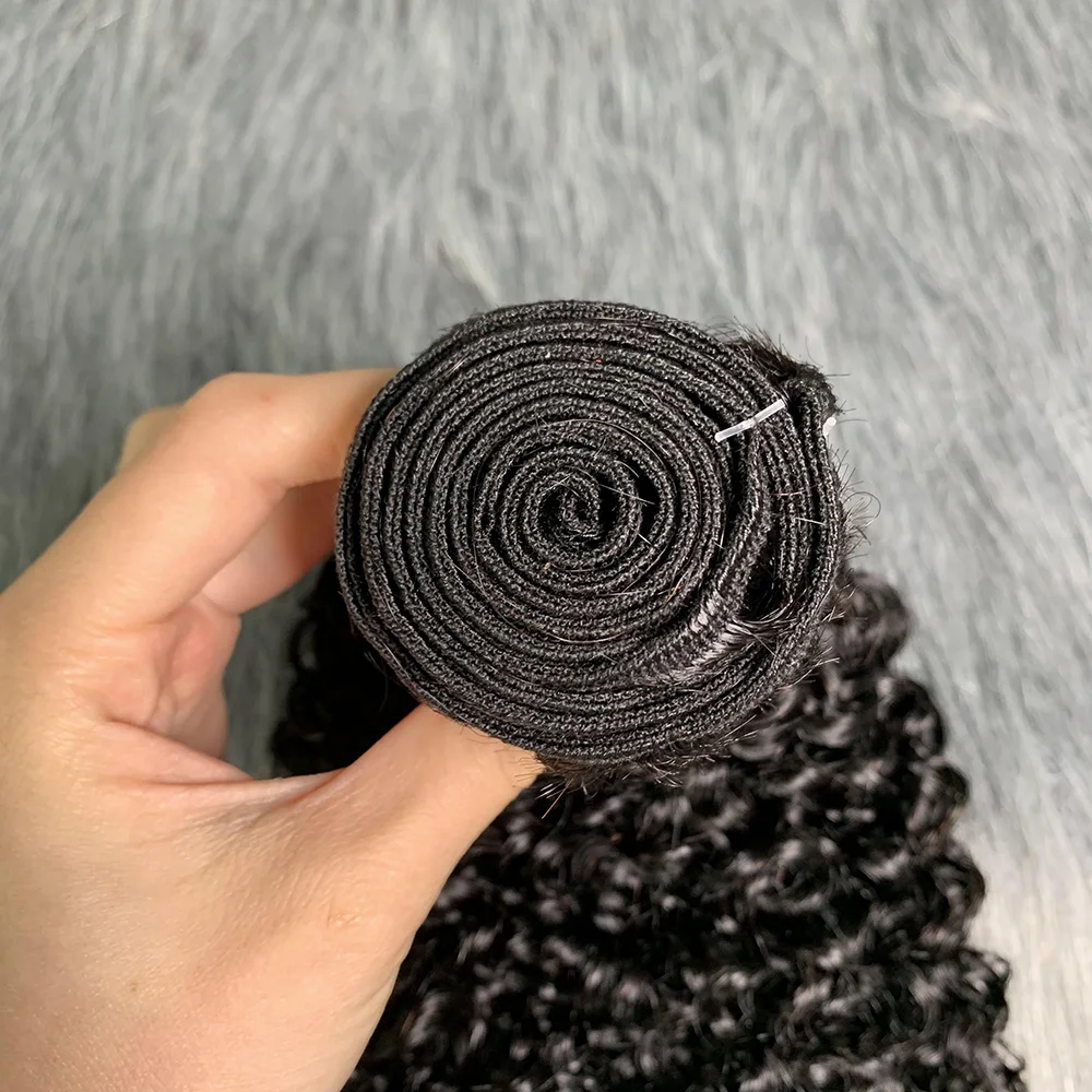 Mongolian Curl Hair Bundles Brazilian Human Hair Weave Bundles Deal Nature Color Pixie Curl Humain Extensions