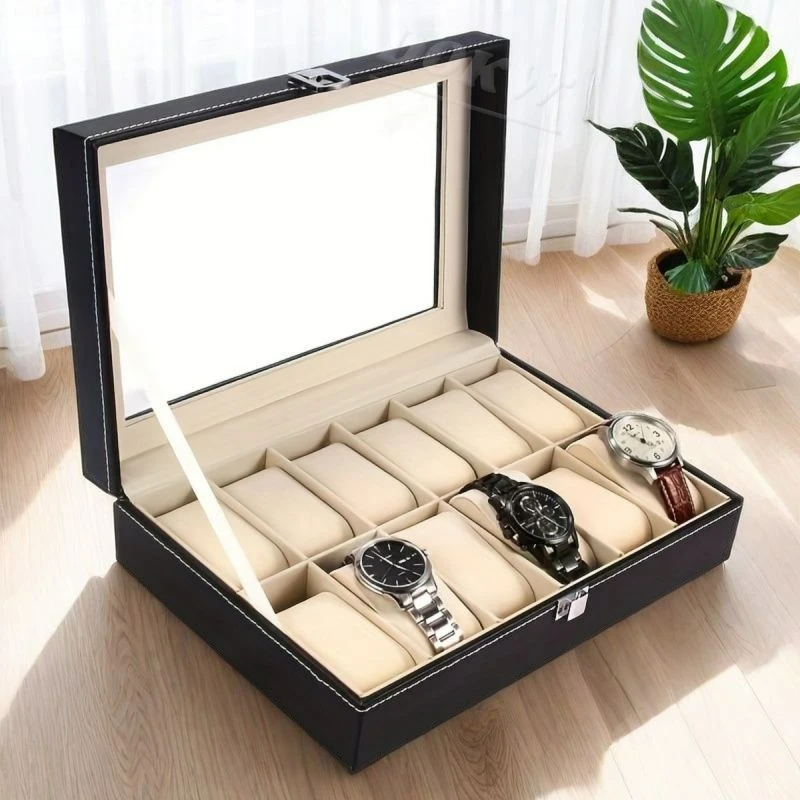 Luxury Transparent Watch Box 12 Slots Watch Storage Box Display Multi-piece Jewelry Jewelry Bracelet Watch Storage Box Watch Storage Bag Watch Storage Pouch Watch Protector