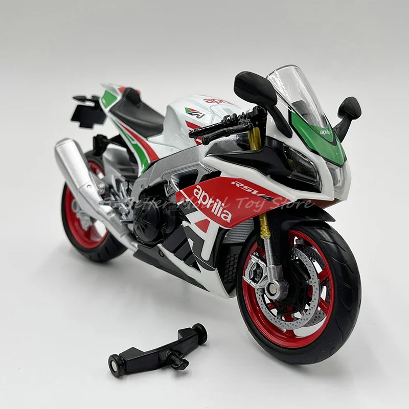 

Makeda 1:12 Diecast Racing Motorcycle Model Toy Aprilia RSV4 RR1000 Sport Bike With Accessory Wheel Collector Edition
