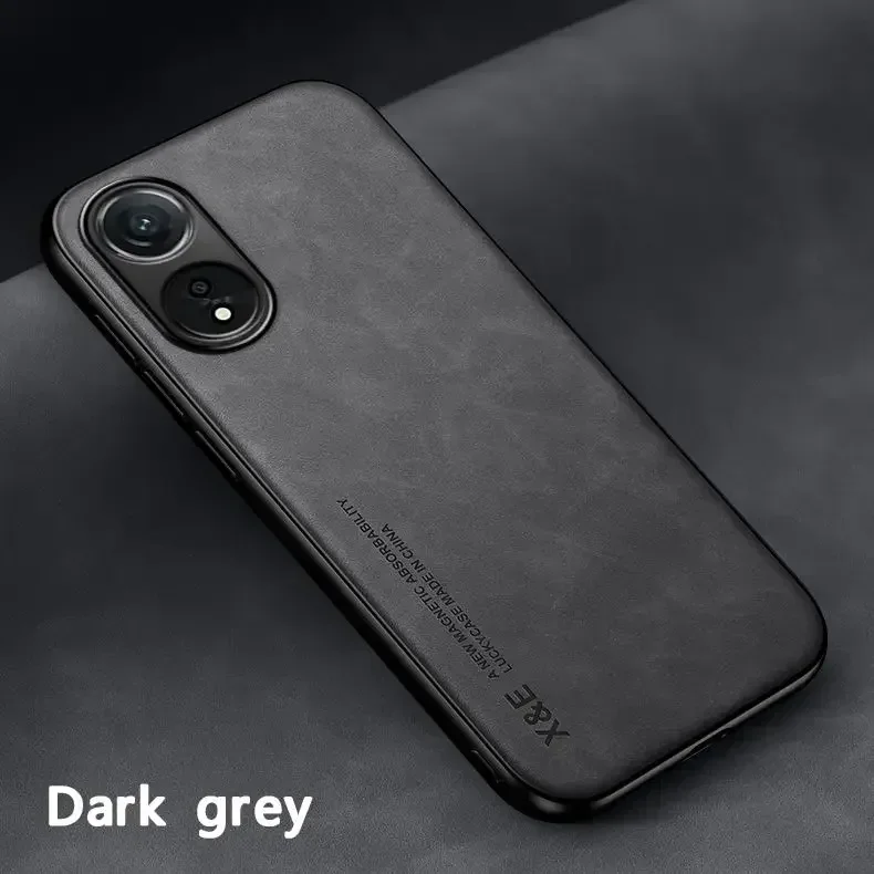Leather Shockproof Phone Case with Magnetic Protection