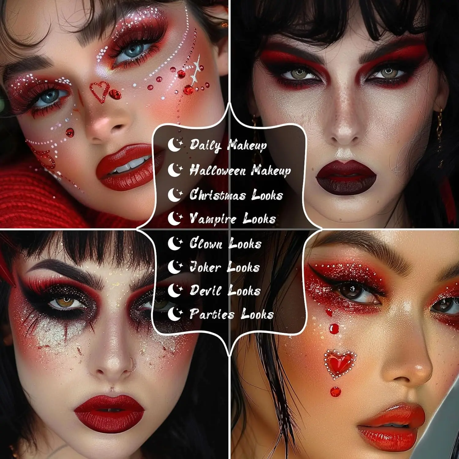 Eyeshadow Makeup Palette 15 Colors for Halloween Christmas Vampire Clown eye shadow eye shadow plate