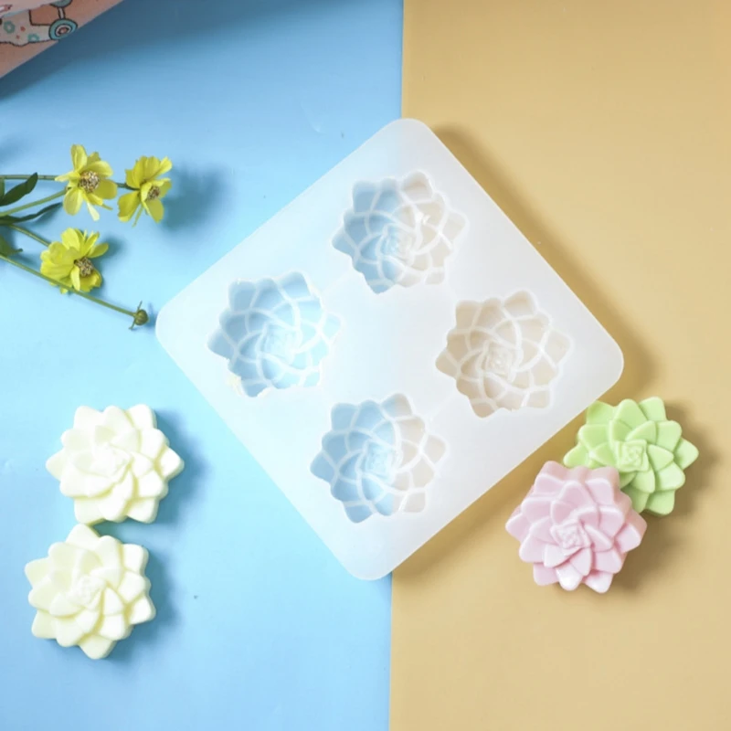 Succulents Plant Epoxy Resin Mold Handmade DIY Craft Plaster Soap Silicone Mould Drop shipping