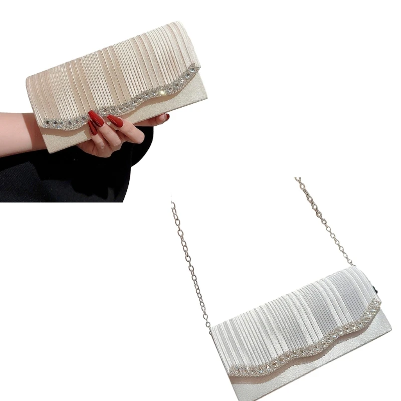 

Envelope Bag Wedding Party Women Girl Formal Evening Bag with Chain 066F