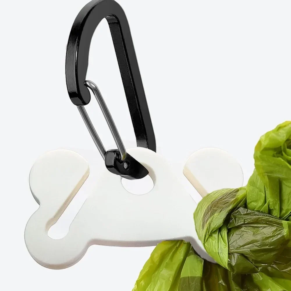 Dog Poop Bag Holder for Leash Dog Waste Bag Carrier Hand Free Walking Accessory Leash Attachment for Dog Poop Bag Dispenser, Dur