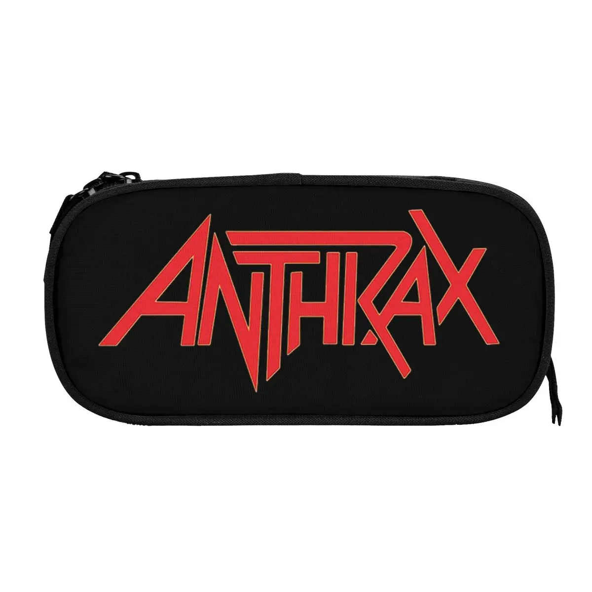 Anthrax Music Band 로고 학생용 연필 케이스 선물용 펜 박스 연필 가방 대용량 연필 파우치